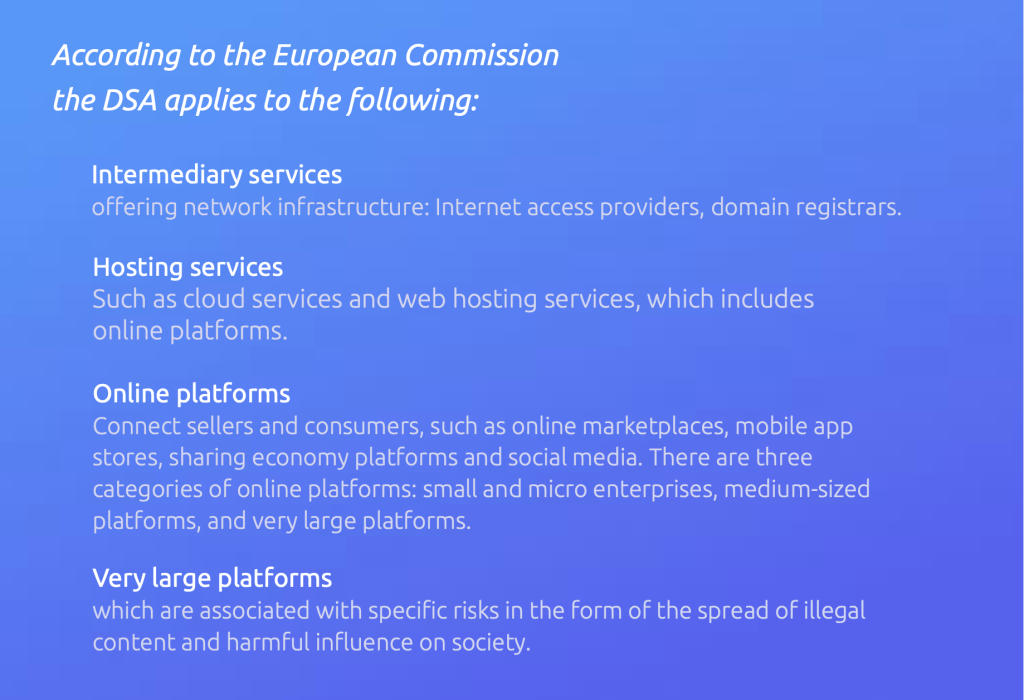 Intermediaries affected by The DSA